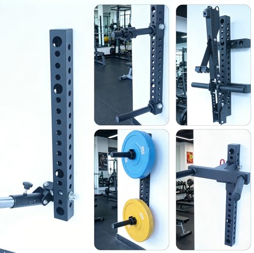 3x3 Wall Storage Stringer Steel Wall Mount Storage Tube Compatible with Various Accessories Heavy Duty Gym Storage for Fitness Equipment Textured Black Powder Coat Finish (900mm)
