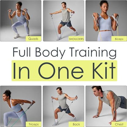 EQYP Power Tube Resistance Bands with Handles – Exercise Bands for Home Workouts - size: 50lb