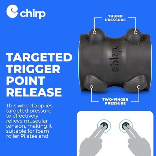 Chirp Wheel XR Massage Roller for Neck & Headache Relief – Rejuvenate Body, Spinal Care & Tension Through Thumb Pressure Release | High-Density Foam for Physical Therapy, 500lbs Capacity, 4" Mint