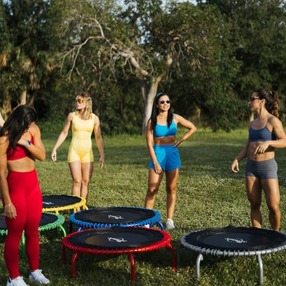JumpSport 350 PRO 39 Inch Fitness Trampoline Indoor Rebounder Cardio Workout Equipment 300 lb Capacity - color: Soar