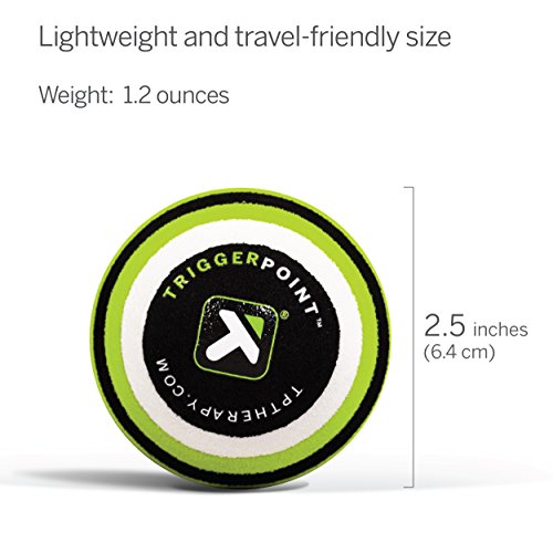 Trigger Point MB1, Balle De Massage, Massage Pronfond Des Tissus Muscluclaires, Vert, Blanc Et Noir, 2.6''/5cm