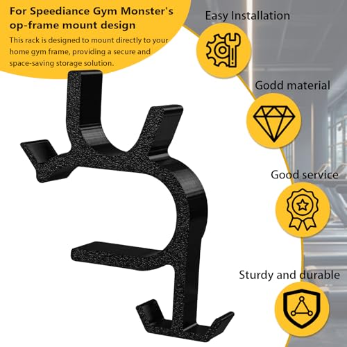 for Speediance Gym Monster 2, Barbell and Accessory Racks, Compatible With D-Rings, Standard Carabiners, Or Other Items You May Store (Two Pieces）