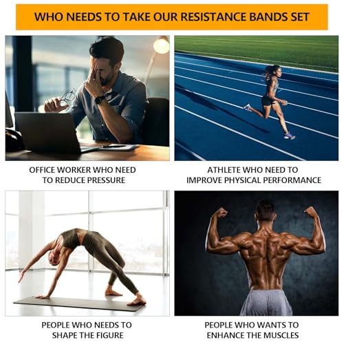 Resistance Bands Set for Working Out, 150lb Exercise Trainer