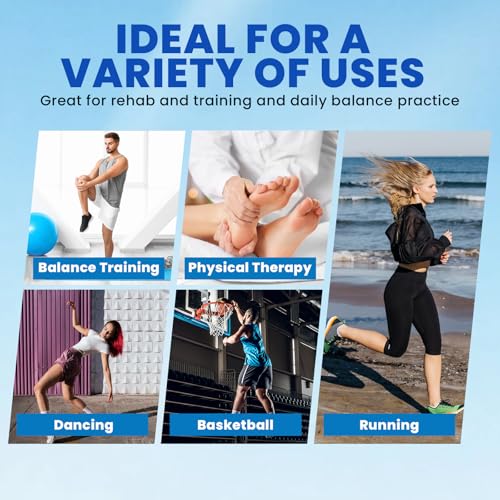 JUMPOW Ankle Balance Board Trainer - Adjustable Axis Board Foot Strengthener, Stability Trainer For Ankle & Leg Exercise, Balance Training, Physical Therapy, Mobility Core Workout At Home Or Gym