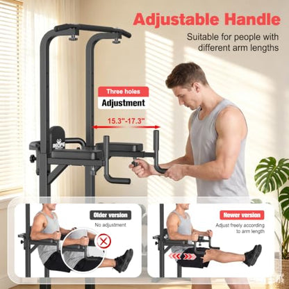 RELIFE REBUILD YOUR LIFE Pull Up Bar Free Standing Power Tower for Home Gym - color: Black