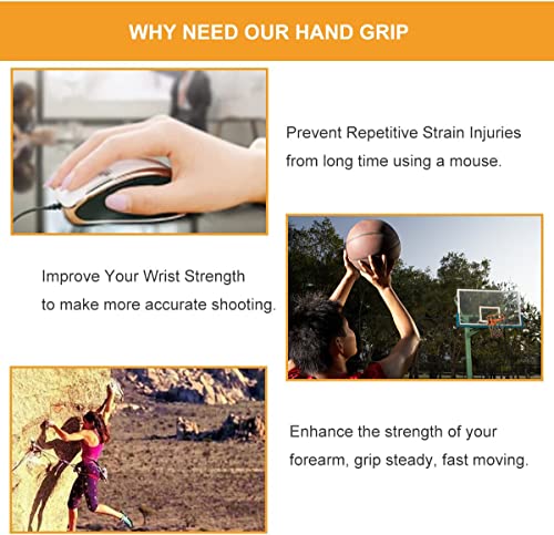 Hand Grip Strengthener,3 Pack (150,200,250lbs) Grip Strength Trainer Forearm Strengthener Hand Strengthener for Home Gym & Office - color: Black