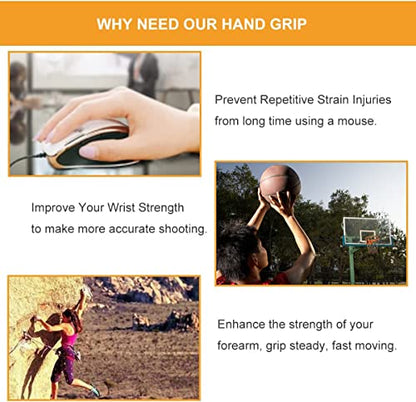 Hand Grip Strengthener,3 Pack (150,200,250lbs) Grip Strength Trainer Forearm Strengthener Hand Strengthener for Home Gym & Office - color: Black