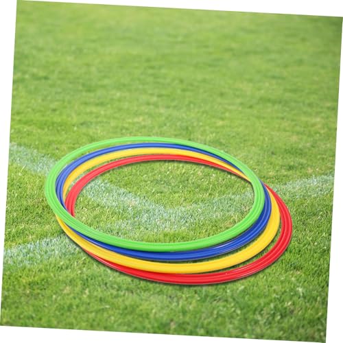 BESPORTBLE 4pcs Plastic Agility Rings for Soccer Training Football Equipment Speed Hoops for Agility Drills Sensory Training Ring for Athletes