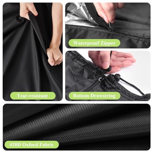 Squat Rack Cover with Waterproof Zipper, Protective Cover for Power Cage/Weight Lifting Rack/Weight Cage/Power Racks for Home Gym Equipment Storage-Indoor & Outdoor Use