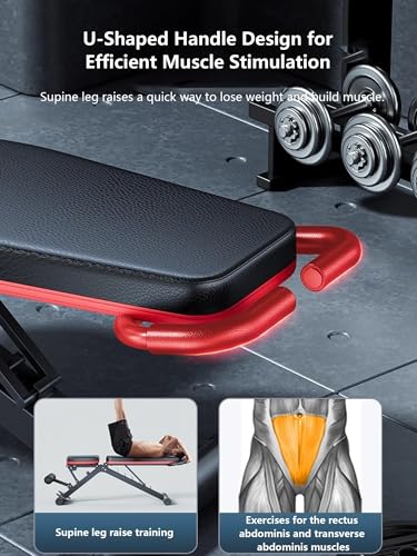 Foldable Weight Bench Adjustable Weight Bench Strength Training Bench Adjustable for Small Apartment