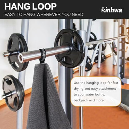 Gym Towels - Absorbent Wicking Workout Towels, Quick Dry & Compact, Ideal for Yoga, Fitness, Treadmill or Indoor Bike