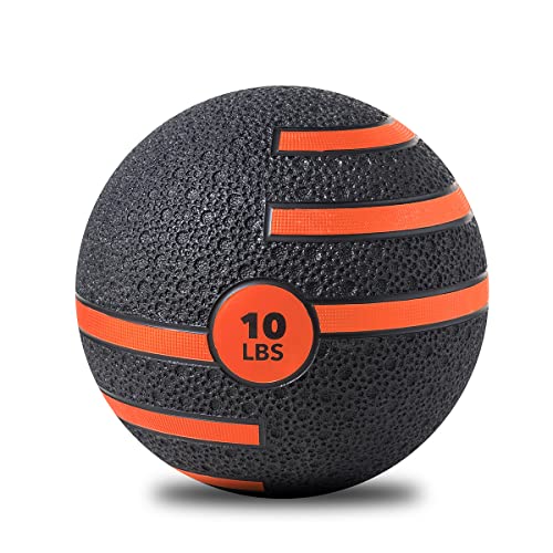 JFIT Dual Texture Medicine Ball – Weighted Exercise Ball for Strength, Core & Functional Fitness Training - style: 10lb