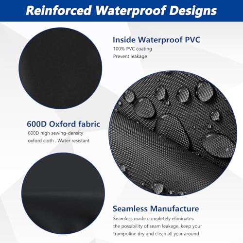 Mini Trampoline Cover 48 Inch Waterproof Fitness Trampoline Cover for Adults - Not Spring Covers (Black)