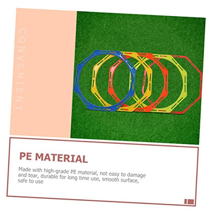 Agility Rings 4 Pack Pp Material Hexagon Training Rings for Soccer Hurdles Basketball