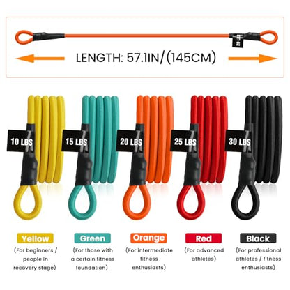 Baseball Arm Bands Training Kit, 5-Level Baseball Resistance Bands Set with Baseball Bat, Handles, Door Anchor, Ankle Strap and 4 Hooks for Arm Strength Training