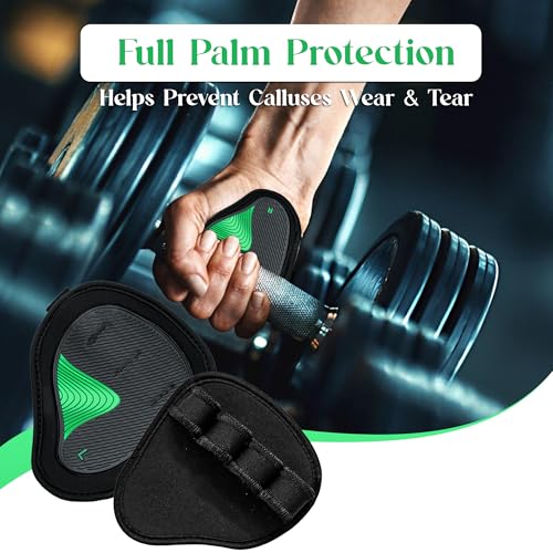 Neoprene Gym Grip Pads for Weight Lifting – Non-Slip Hand Grips for Men & Women – Workout Gloves Alternative for Pull Ups, Deadlifts, Fitness & Training – Easy Lifting Grips Gym Pads
