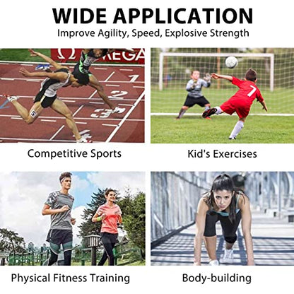 Weight Sled Harness Set, 5 PCS Pulling Strap for Running, Speed Power Agility Training Full Body Workout Football Exercise Equipment for Outdoor Men and Women 6.6FT