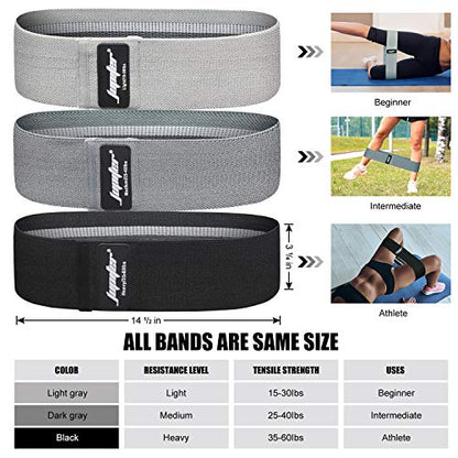 Resistance Bands for Legs and Butt, Exercise Bands Booty Bands Hip Bands Wide Workout Bands Sports for Squat Glute Hip Training (Set of 3)