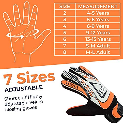 Soccer Goalie Goalkeeper Gloves for Kids Boys Children Football Gloves with Strong Grips Palms