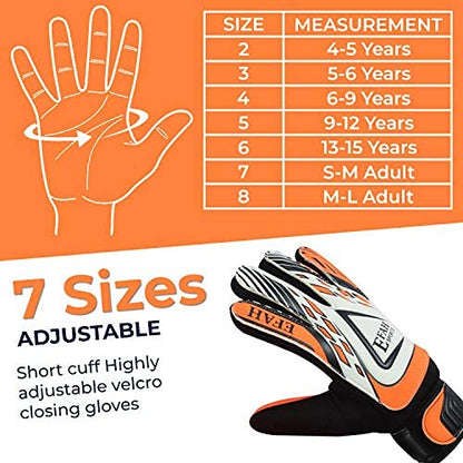 Soccer Goalie Goalkeeper Gloves for Kids Boys Children Football Gloves with Strong Grips Palms