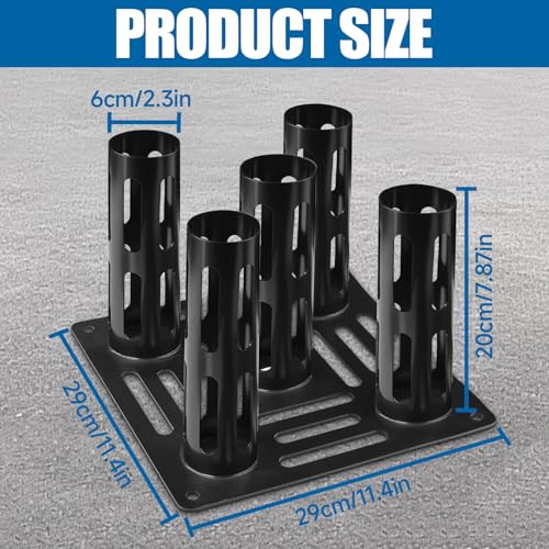 Barbell Holder Floor Stand VerticalBarbell Holder Floor Stand Vertical, 2-inch Barbell, Dumbbell Holder, Weight Training Equipment Organizer，Curl Bars, Hex Bars, Trap Bars, Triceps bars, Holds 5 Bars
