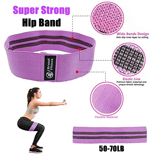J Bryant Barbell Pad Set with 2 Ankle Straps for Cable Machines Hip Resistance Band Weight Lifting Straps Thick Cushion Hip-Thrusts Pad with Carry Bag for Squats Bench Press Workout - color: purple set