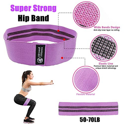J Bryant Barbell Pad Set with 2 Ankle Straps for Cable Machines Hip Resistance Band Weight Lifting Straps Thick Cushion Hip-Thrusts Pad with Carry Bag for Squats Bench Press Workout - color: purple set