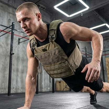 Adjustable Weighted Vest for Men & Women – Fitness Workout Vest with Removable Weights, Breathable Mesh, Secure Adjustable Straps for Running, Walking & Strength Training