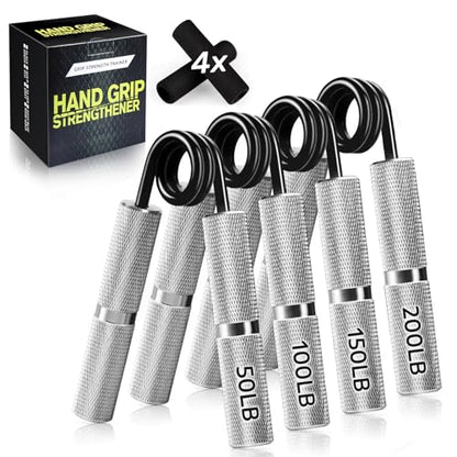Hand Gripper Strengthener Set 50LB-300LB, Grip Strength Trainer (1/2/4/6 Pack) Forearm Strengthener for Muscle Building, Hand Sensitivity Training, Hand Rehabilitation Exercising