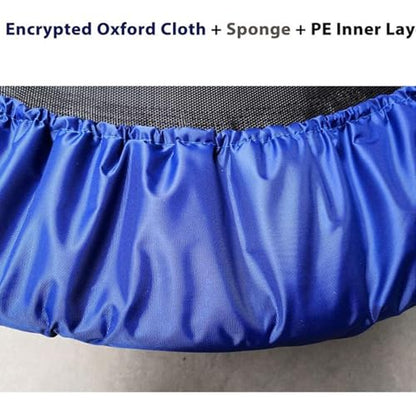 Mini Trampoline Spring Cover, 32 to 60 Inch Optional Round Small Trampoline Replacement Cover, for Kids Men Women Indoor Home Fitness(Blue,32in)