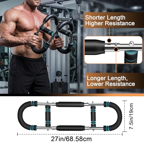 Twister Arm Trainer, 40-100lb Adjustable Chest Workout, Portable Resistance Power Twister for Home & Travel