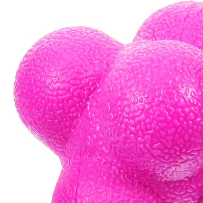 SOLUSTRE Hexagonal Reaction Ball 7cm Purple High Difficulty Silicone Agility Training Ball for Speed, Reflex, and Sports Fitness Exercises