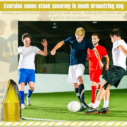 Syhood 30 Pack 7 Inch Plastic Traffic Cones Sports Training Agility Marker Mini Cones for Soccer, Skating, Football, Basketball, Indoor and Outdoor Games Sports Practice Equipment