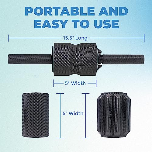 Chirp 3-in-1 Muscle Roller - Customizable Recovery Massager for Targeted Deep Tissue Massage, Pressure Point Relief for Back and Legs, Durable Foam Roller Supports up to 500 lbs, 4 x 4 x 24 inches - style: 3-in-1 Muscle Roller