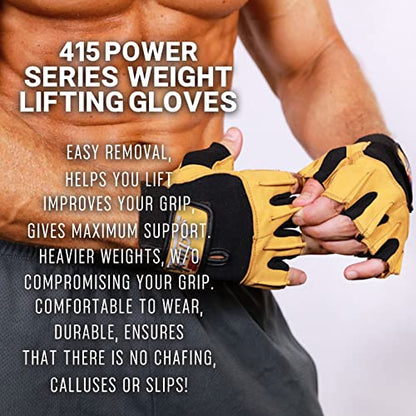 Schiek Sport Model 415 Weight Lifting Fingerless Glove