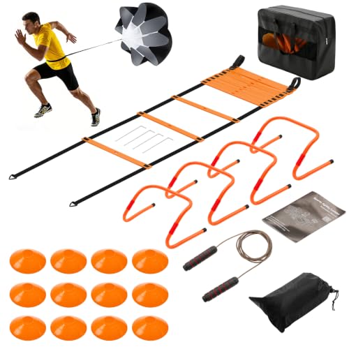 KMFurnilaAgility Ladder Speed Training Equipment Set
