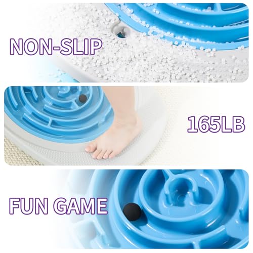 Balance Board Maze, 20 Inch Maze Balance Plate, Anti Slip Balance Board with 3 Replacement Maze Disks, Maximum Load of 165 Pounds