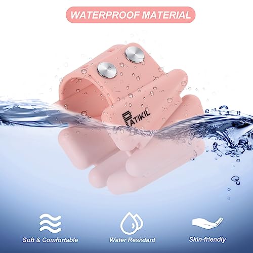 PATIKIL Adjustable Wrist Weights Set of 2, 2Lbs Total (1lb Each) Silicone Ankle Walking Weights for Women Men Bracelets for Training Yoga Jogging Aerobics - color: Light Pink