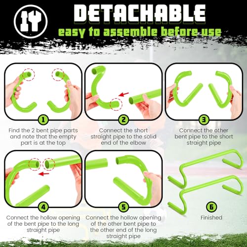 5 Pcs Speed Agility Training Hurdles Detachable Durable Equipment Plyometric and All Purpose Speed Training Hurdle Equipment for Athletes Soccer Basketball