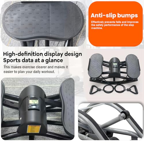 Rock Stepper,Portable Rocking Stepper Machine– Low-Impact Home Fitness Machine with Built-in Counter, 330 lbs Capacity, Compact & Lightweight for Apartments