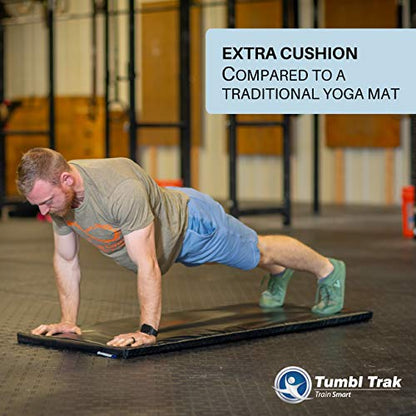 Tumbl Trak Build-A-Mat for Gymnastics, Cheer, Dance, and Fitness - color: Light Blue, size: 2Ft x 5Ft x 1-3/8In
