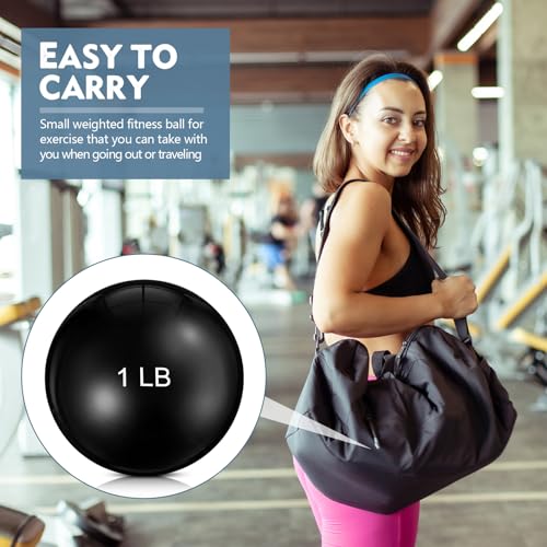 Seenelling 4 Pcs Weighted Toning Balls for Exercise Weighted Exercise Soft Medicine Balls for Gym, Pilates, Yoga, Balance, Flexibility