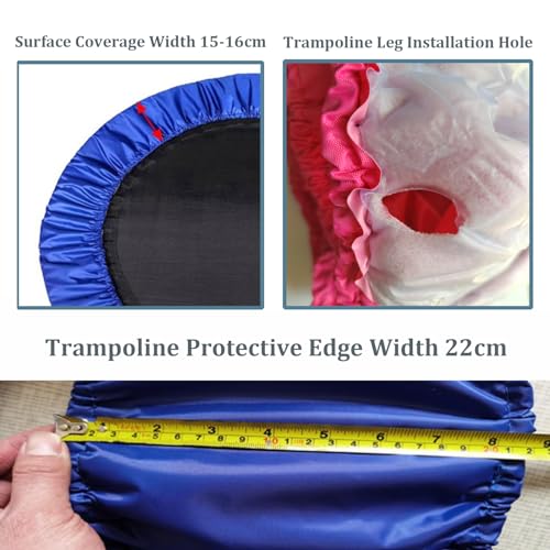Mini Trampoline Spring Cover 36 38 40 45 60inch Small Trampoline Pad Replacement 3 Layers Thickened & Widened, 800D Tear-Resistant Oxford Cloth, fit Indoor Trampoline for Toddlers