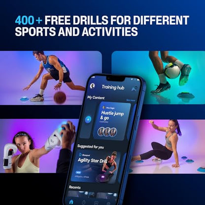 BlazePod Soccer Reaction Training Kit – 6 Reaction Light Pods to Improve Speed, Focus, & Decision-Making - Cognitive Light Drills for Football Players & Coaches - App Access