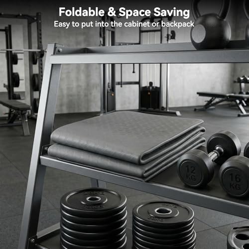 Walking Pad Mat for Carpet 73''×24'' Foldable Treadmill Pad Floor Protector Non-Slip Noise Shock Absorption Exercise Equipment Mats for Hardwood Floor/Spinning Bike/Elliptical Machine