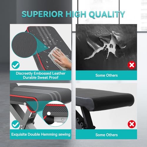 Adjustable/Foldable Weight Bench, 660LBS Home Gym Workout Bench Lifting Sit-up Exercise Bench for Bench Press