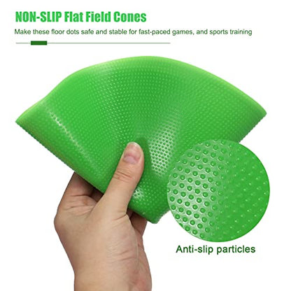 PATIKIL Poly Vinyl Dots, 9 Inch Spot Markers 15Pcs Agility Dots Floor Flat Spot Markers PVC Anti-Slip Sports Dots Flat Field Cones for Soccer Football Speed Agility Training