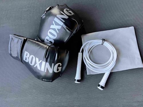 Boxing Jump Rope - Tangle-Free, 16% Heavier than Regular PVC Ropes, Adjustable Length, Hand-Wrapped Anti-Slip Grip Band Included - Ideal Skipping Rope for Boxing Training