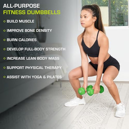 ProsourceFit Neoprene Dumbbell Coated for Non-Slip Grip - size: 4-Pound