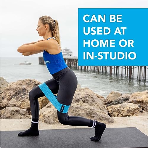 Natural Pilates Resistance Booty Bands 3 Levels of Strength. Fabric Exercise Bands for Legs and Glutes. Non-Slip, No Pinch, Travel-Friendly. Includes Workout Guide